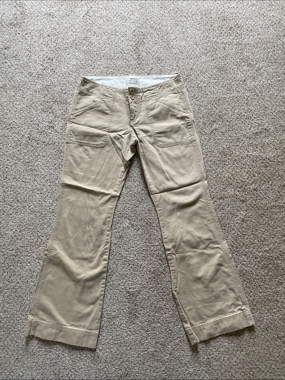 Abercrombie & Fitch Beige Cotton Pants